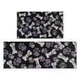 thumbnail image 1 of Paw Prints and Bones Kitchen Rugs Sets Of 2,Anti Fatigue Kitchen Mat Rugs Non Slip Washable,Decorative Kitchen Floor Mats for Kitchen,Sink,Laundry,17"x30"+17"x47", 1 of 7