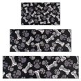 thumbnail image 1 of Paw Prints and Bones Kitchen Rugs Sets Of 3,Kitchen Runner Rugs Non Skid Washable,Decorative Kitchen Floor Mats for Kitchen,Sink,Laundry,17"x30"+ 17"x47" + 17"x59", 1 of 6