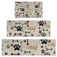 thumbnail image 1 of Paw Prints and Bones Kitchen Rugs Sets Of 3,Kitchen Runner Rugs Non Skid Washable,Decorative Kitchen Floor Mats for Kitchen,Sink,Laundry,17"x30"+ 17"x47" + 17"x59", 1 of 6