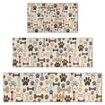 thumbnail image 1 of Paw Prints and Bones Kitchen Rugs Sets Of 3,Kitchen Runner Rugs Non Skid Washable,Decorative Kitchen Floor Mats for Kitchen,Sink,Laundry,17"x30"+ 17"x47" + 17"x59", 1 of 6