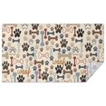 thumbnail image 1 of Paw Prints and Bones Rectangle Tablecloth 60"x102",Waterproof Polyester Rectangle Table Cloth, Wipeable Spillproof Polyester Tablecloth for Dining, Camping, Indoor and Outdoor, 1 of 5