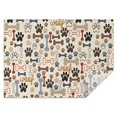 thumbnail image 1 of Paw Prints and Bones Rectangle Tablecloth 60"x84",Waterproof Polyester Rectangle Table Cloth, Wipeable Spillproof Polyester Tablecloth for Dining, Camping, Indoor and Outdoor, 1 of 5