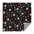 thumbnail image 1 of Paw Prints and Bones Square Tablecloth,Waterproof Square Table Cover,Wipeable Spillproof Washable Table Cover for Home Kitchen Party Decor 52"x52"(132x132cm), 1 of 6