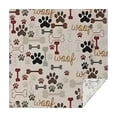 thumbnail image 1 of Paw Prints and Bones Square Tablecloth,Waterproof Square Table Cover,Wipeable Spillproof Washable Table Cover for Home Kitchen Party Decor 52"x52"(132x132cm), 1 of 6