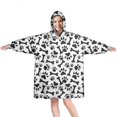 thumbnail image 1 of Paw Prints and Bones Wearable Oversized Blanket,Wearable Blanket Hoodie for Adults,Cozy Hooded Blankets with Super Pockets,Super Warm Fuzzy Pullover for Women & Men, 1 of 6