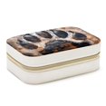thumbnail image 1 of Paw Prints Decorative Velvet Earring Holder Display Case Storage Box Portable with Removable Compartment - Gift Ideal, 1 of 7