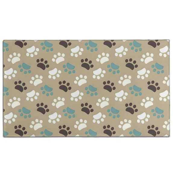 Paw Prints Door Rugs,Washable Non Slip Door Mats Indoor,Decorative Door Mats,Entry Mat Indoor for Entrance,Bedroom,Kitchen,Bathroom,17"x30"