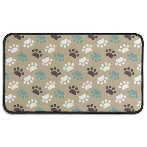 Paw Prints Door Rugs,Washable Non Slip Door Mats Indoor,Decorative Door Mats,Entry Mat Indoor for Entrance,Bedroom,Kitchen,Bathroom,30"x17"