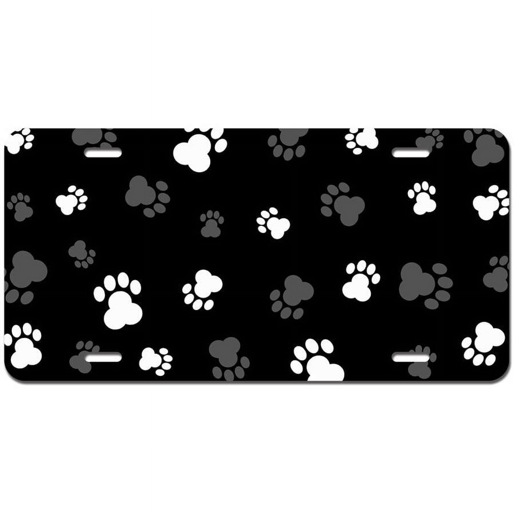 Paw Prints Galore Novelty Metal Vanity License Tag Plate