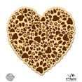thumbnail image 1 of Paw Prints Heart - 8" Vinyl Sticker - For Car Laptop I-Pad - Waterproof Decal, 1 of 1