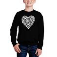 thumbnail image 1 of Paw Prints Heart - Boy's Word Art Crewneck Sweatshirt, 1 of 3