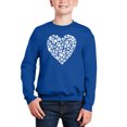 thumbnail image 1 of Paw Prints Heart - Boy's Word Art Crewneck Sweatshirt, 1 of 3
