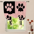 thumbnail image 1 of Paw Prints In Quadrants Window Curtain for Living Room Roman Curtain Kitchen Tie-up Curtains Adjustable Drapes, 1 of 5