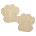 thumbnail image 1 of Paw Prints Pair Dog Cat Wood Shape Unfinished Piece Cutout Craft DIY Projects - 6.25 Inch Size - 1/8 Inch Thick, 1 of 7