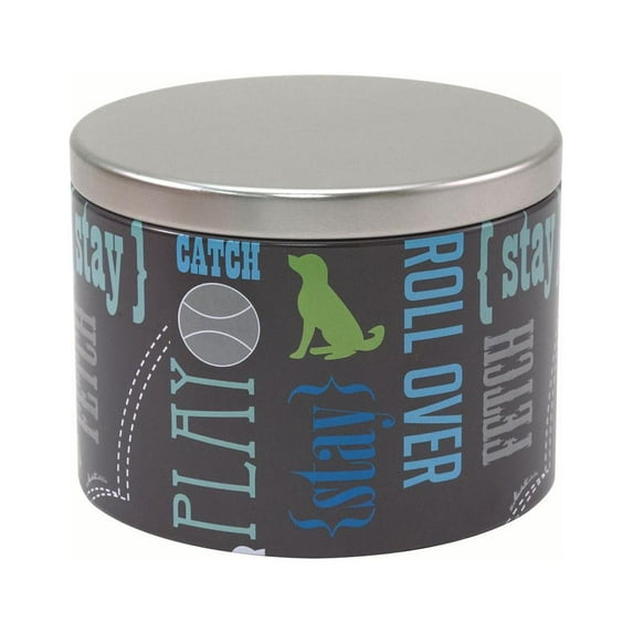 Paw Prints Small Tin Treat Jar, Wordplay