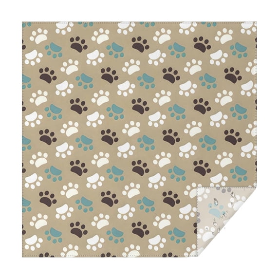 Paw Prints Square Tablecloth,Waterproof Square Table Cover,Wipeable Spillproof Washable Table Cover for Home Kitchen Party Decor 52"x52"(132x132cm)