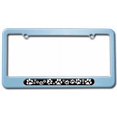 thumbnail image 1 of Paw Prints, White License Plate Tag Frame, Multiple Colors, 1 of 1