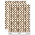 thumbnail image 1 of Paw Prints Yin Yang Cat Dog 200+ Round Stickers - Brown - Gloss Finish - 0.50" Size, 1 of 3