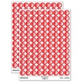 thumbnail image 1 of Paw Prints Yin Yang Cat Dog 200+ Round Stickers - Red - Matte Finish - 0.50" Size, 1 of 3