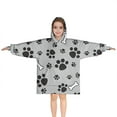 thumbnail image 1 of Paw Prints and Bones Blanket Hoodies for Kids 6-13YR Oversize Wearable Blanket Hoodies for Boys Girls Teens, 1 of 7