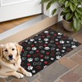 thumbnail image 1 of Paw Prints and Bones Door Rugs,Washable Non Slip Door Mats Indoor,Decorative Door Mats,Entry Mat Indoor for Entrance,Bedroom,Kitchen,Bathroom,16"x24", 1 of 6