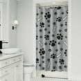 thumbnail image 1 of Paw Prints and Bones Shower Curtain 36"x72" ,Bathroom Decorative Shower Curtains Set with 12 Hooks,Modern Waterproof Washable Shower Curtain, 1 of 6