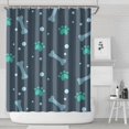 thumbnail image 1 of Paw Prints and Bones Shower Curtain 84"x72" ,Bathroom Decorative Shower Curtains Set with 12 Hooks,Modern Waterproof Washable Shower Curtain, 1 of 6