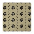 thumbnail image 1 of Paw Prints and Bones Square Fitted Tablecloth with Elastic Edge,Square Table Cover,Washable Elastic Table Cover for Home Kitchen Party Decor 34"x34", 1 of 6