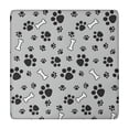 thumbnail image 1 of Paw Prints and Bones Square Fitted Tablecloth with Elastic Edge,Square Table Cover,Washable Elastic Table Cover for Home Kitchen Party Decor 34"x34", 1 of 6