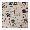 thumbnail image 1 of Paw Prints and Bones Square Fitted Tablecloth with Elastic Edge,Square Table Cover,Washable Elastic Table Cover for Home Kitchen Party Decor 36"x36", 1 of 6
