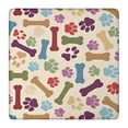 thumbnail image 1 of Paw Prints and Bones Square Fitted Tablecloth with Elastic Edge,Square Table Cover,Washable Elastic Table Cover for Home Kitchen Party Decor 36"x36", 1 of 6
