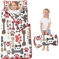 thumbnail image 1 of Paw Prints and Bones Toddler Nap Mats for Kids Preschool,Sleeping Mat Bag or Kids,Toddler Sleeping Bag,Toddler Nap Mat or Daycare, 1 of 6