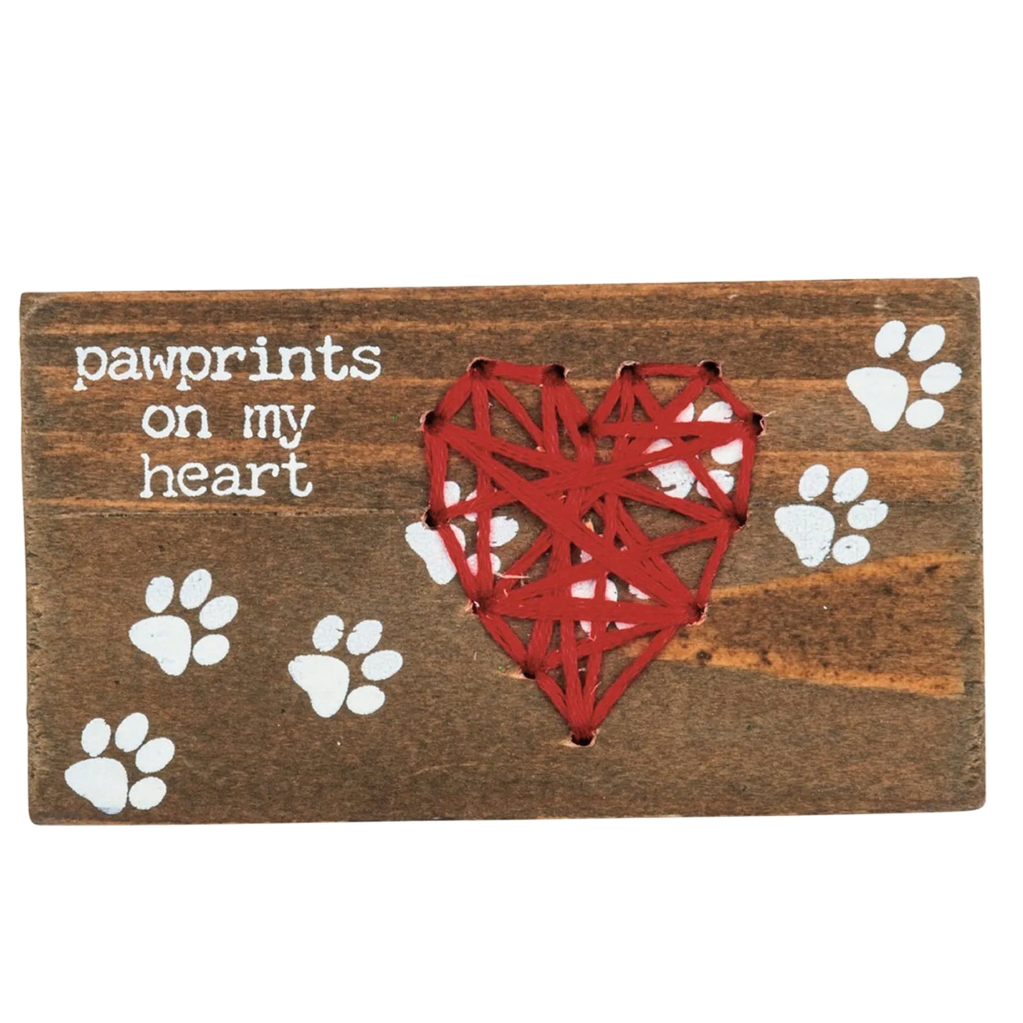Paw Prints on My Heart Plaque, 3.25