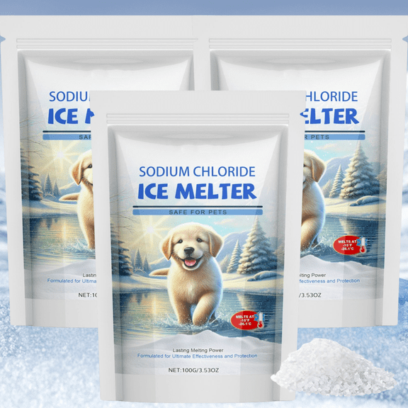 Paw Protector Pet Safe Ice Melt (3 Pack) – Driveway & Sidewalk Deicer – Child Safe, Pet Friendly, Fast-Acting Ice Melter for Extreme Cold
