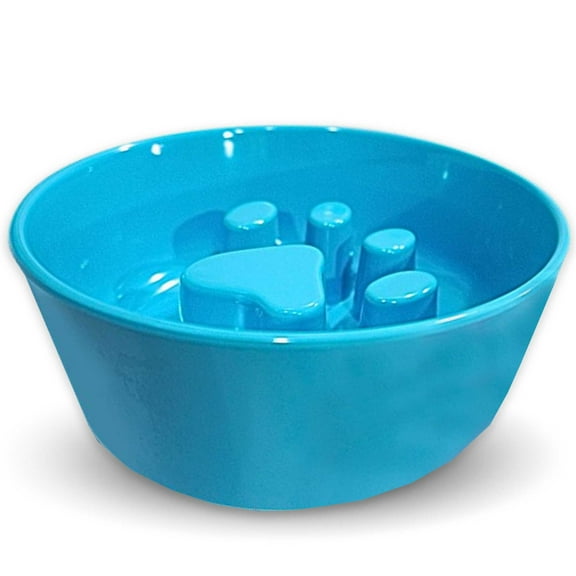 Paw Puzzle Slow Feeder Bowl, No-Skid Base