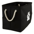 thumbnail image 1 of Paw Rectangle Polyester Pet Bin, Black - Small, 1 of 1