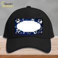 thumbnail image 1 of Paw Scallop Blue White Novelty License Plate Hat Cotton Black, 1 of 1
