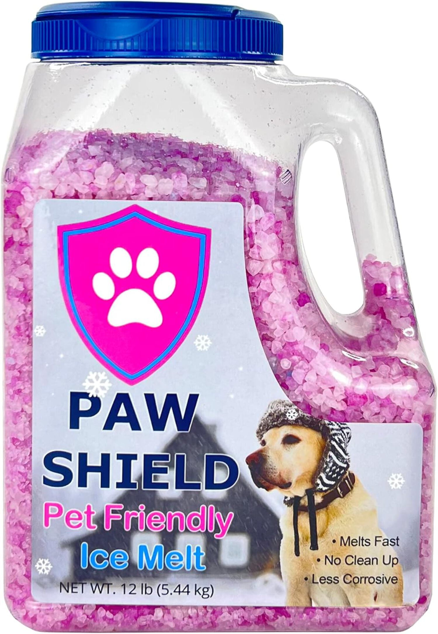 Paw Shield Pet Friendly Ice Melt (12 LB)- A Dual Acting, Natural Based Ice Melt for Snow with a Melting Power of Below Zero Degrees