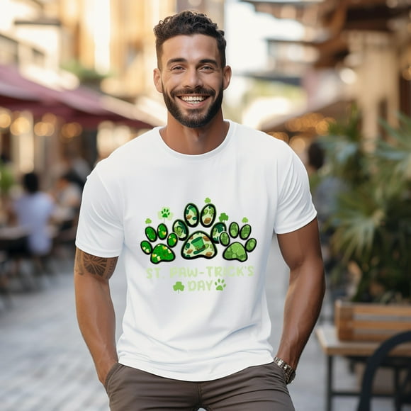 Paw Trick's Day - Green Dog Shirt/Sweatshirt/Hoodie - St. Patrick's Day!