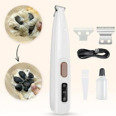 Paw Trimmer, Ultra-Low Noise Dog Trimmer Grooming Kit with Replacement Blades, Trimmer for Paws Eyes Ears Face Rump, Cats & Dogs (1 Set)