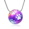 thumbnail image 1 of Paw Urn Cremation Necklace Dog Cat Pet Paw Print Cremation Jewelry for Pet Ashes Animal Keepsake Memorial Urn Pendant Urn Necklace, 1 of 8
