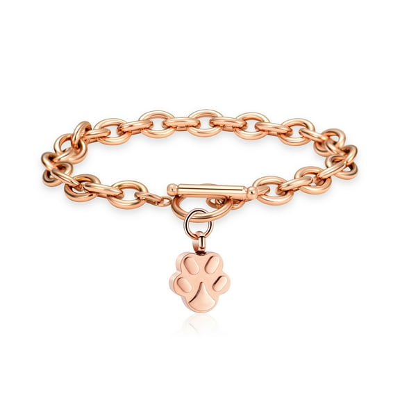 Paw Urn Pendant Pet Cremation Jewelry for Dog Ashes Holder Memorial Funeral Urn Bracelet for Ashes