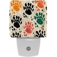 thumbnail image 1 of Paw prints LED Square Night Lights - Stylish and Functional Nightlight for Better Sleep - Energy Saving Plug-in Wall Light with Auto Sensor, 1 of 6