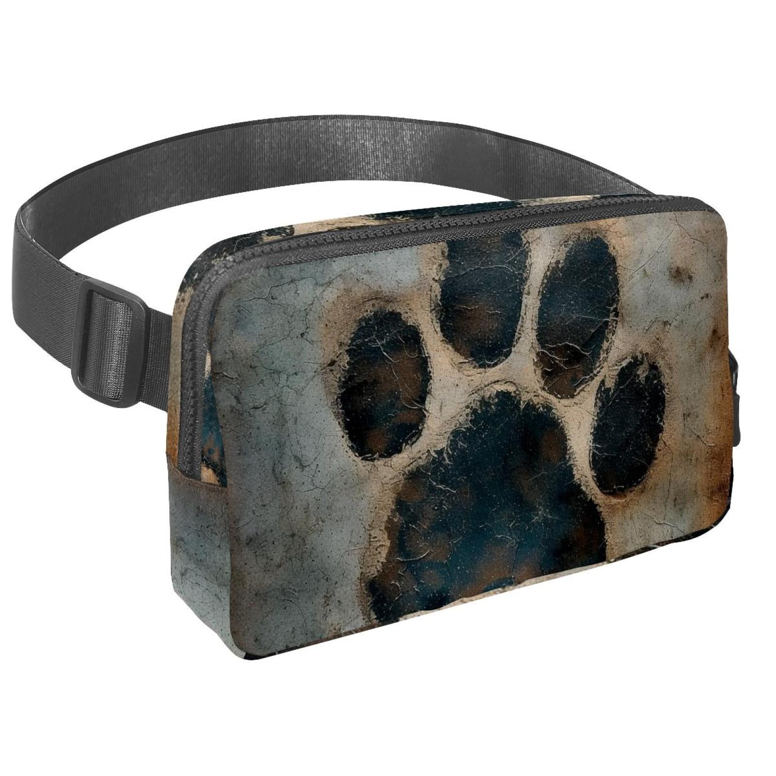 Paw prints Lightweight Adjustable Fanny Pack with Extension Strap - Unisex Crossbody Bag Fanny Bag