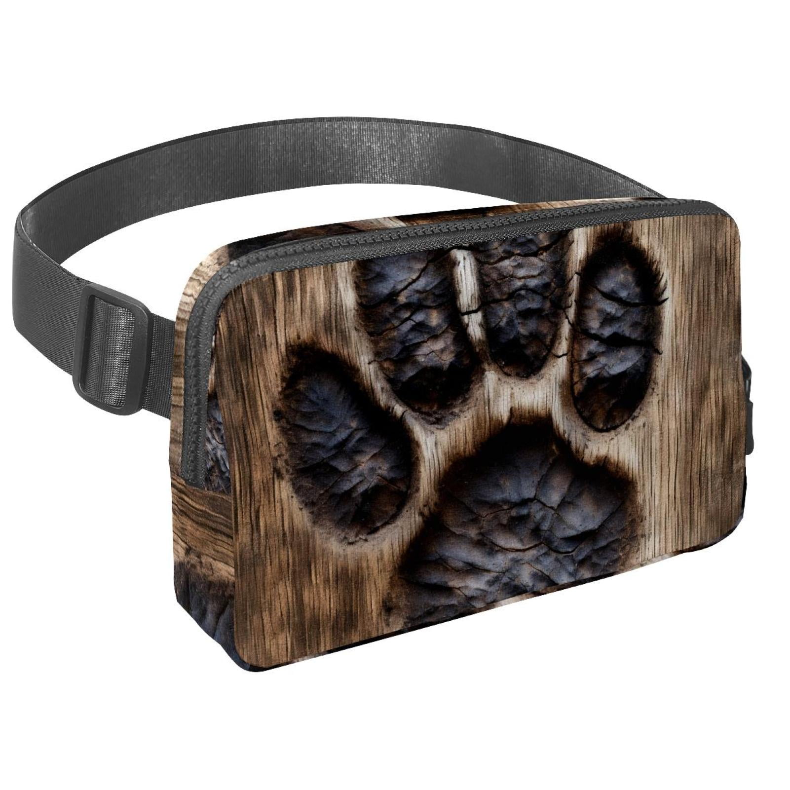 Paw prints Lightweight, Adjustable Fanny Pack with Extension Strap - Unisex Money Belt Waist Bags