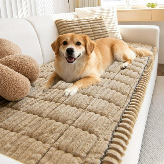 PawCart Couch Cover - PawLounge Plush Pet Couch Cover, Non-Slip Washable Dog Couch Covers Protector, Thick Corduroy Pet-Friendly Blanket Seat Pad for Home