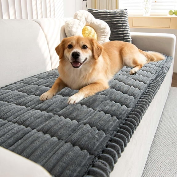 PawCart Couch Cover - PawLounge Plush Pet Couch Cover, Non-Slip Washable Dog Couch Covers Protector, Thick Corduroy Pet-Friendly Blanket Seat Pad for Home