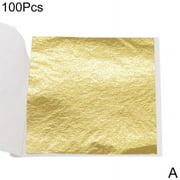 PawCasa 100 Sheet Double Gold DIY Foil Leaf Paper Food Cake E8B2 L6Z4 Edible Crafts
