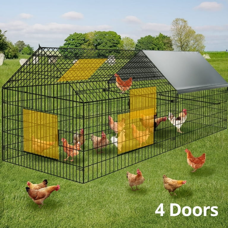 PawGiant XLarge 86''x40'' Predator Proof Chicken Coop, Waterproof