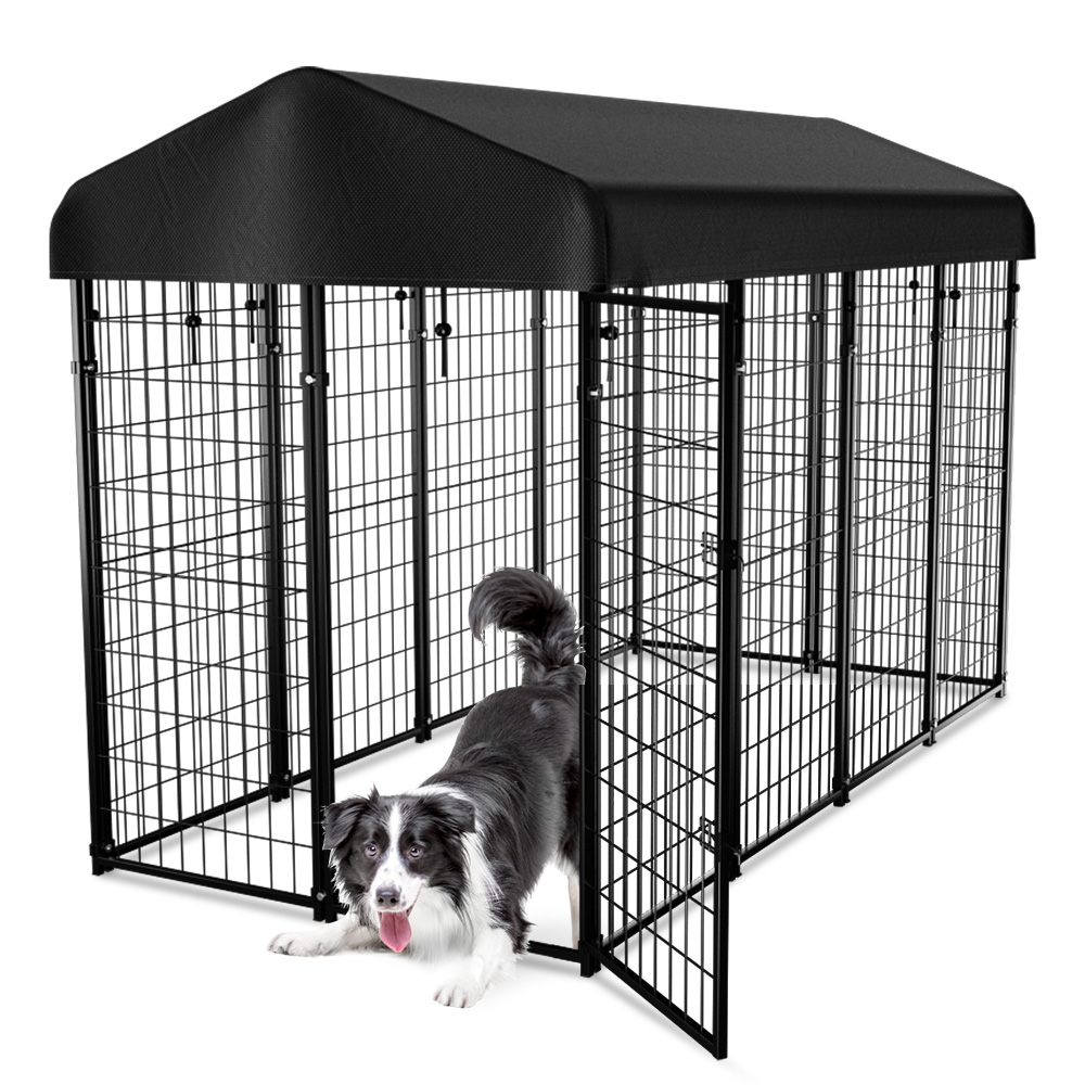 Petmaker Pop Up Dog Playpen, Blue/Black, 42"L x 42"W x 25"H